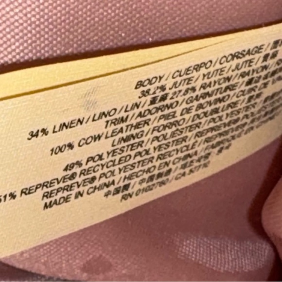 Kate Spade Bag Sam 25th Anniversary Cream Linen Floral Tote with Leather Trim - Picture 13 of 17